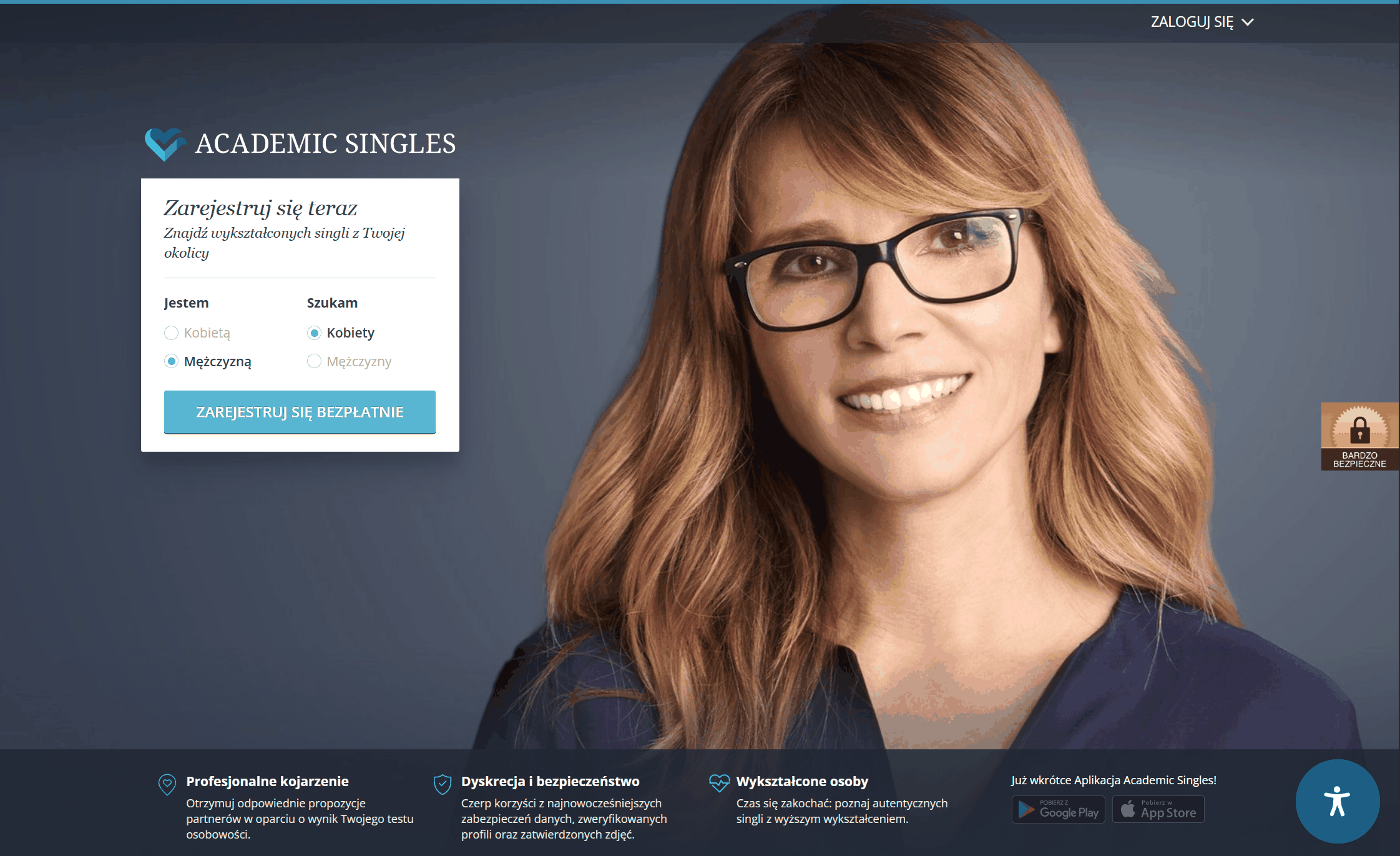 Academic Singles recenzja i ekran rejestracji w Polsce