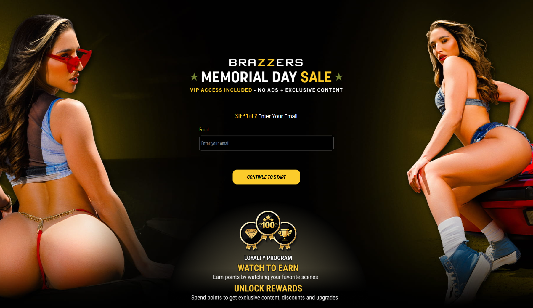 Brazzers captura de interfaz premium