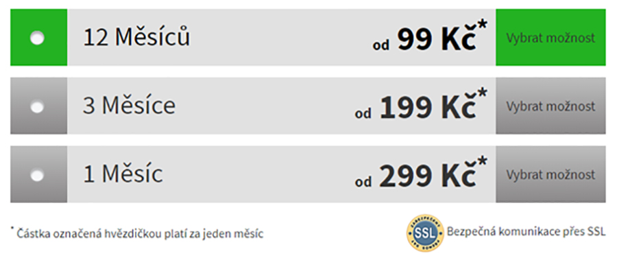 Dateefy VIP ceník