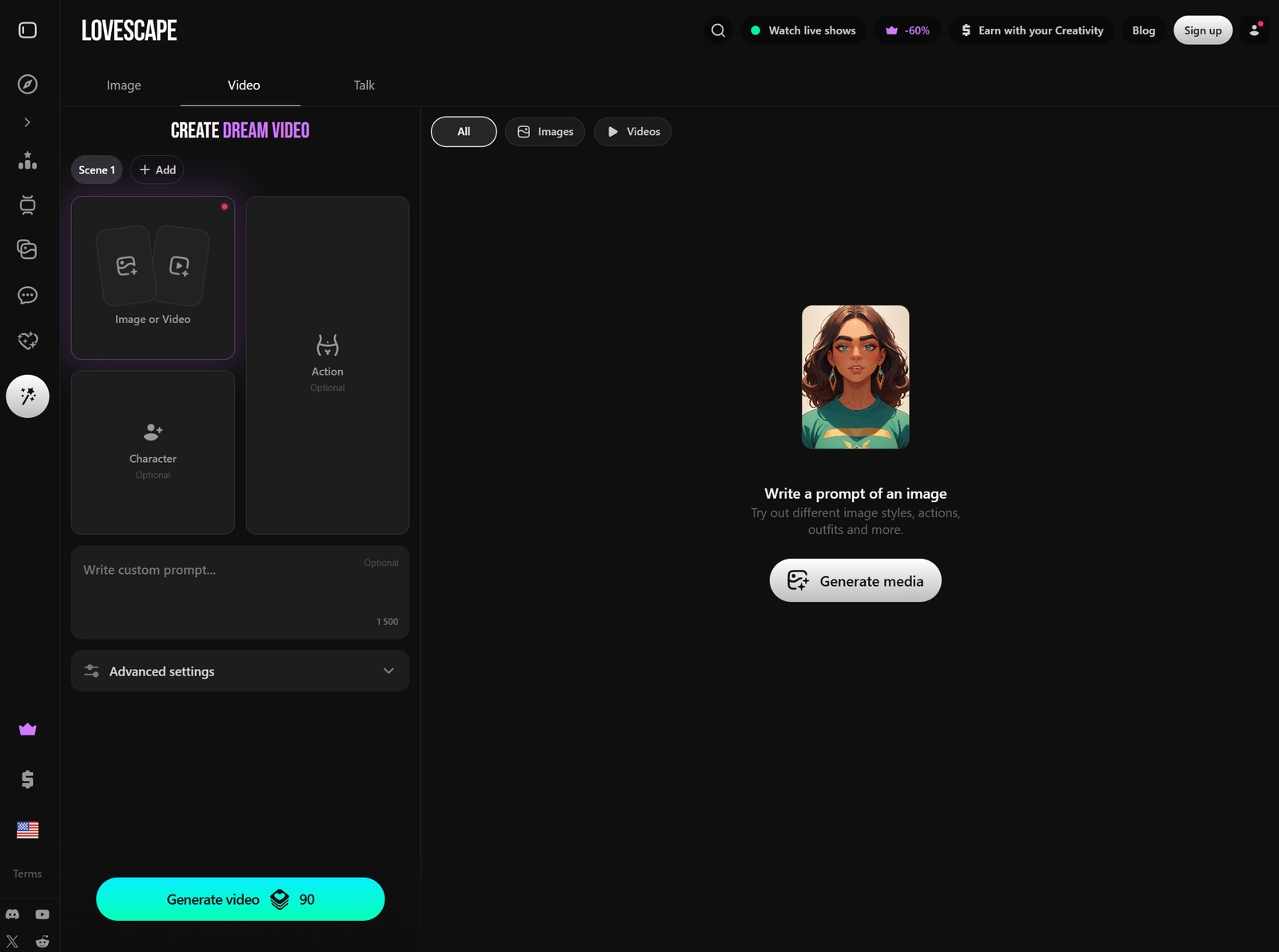Lovescape Video Generator